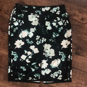 Floral pencil skirt